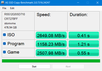 AS SSD Kopyalama Karşılaştırması