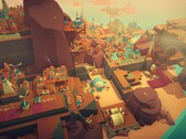 Şu anda Steam'de %70 indirimde olan Islanders'daki binaları gösteren bir görsel.