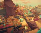 Şu anda Steam'de %70 indirimde olan Islanders'daki binaları gösteren bir görsel.