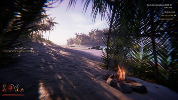 Project Castaway oyunundaki bir kampı gösteren bir resim.