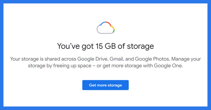 Ücretsiz 15 GB depolama alanı günleri yakında sona erebilir.