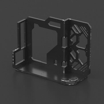 Açık hava kasası akrilik bir anakart tepsisine sahiptir. (Resim kaynağı: Geeek)