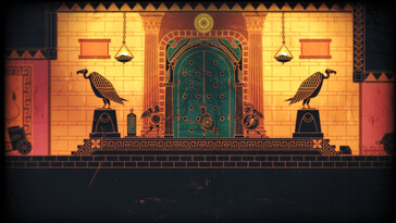 Apotheon'daki bir ortamı gösteren bir görüntü.