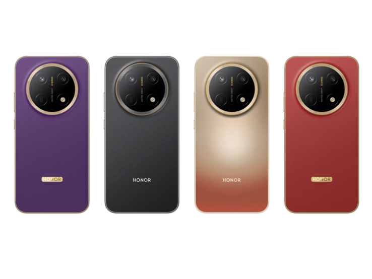 Honor X9e Pro, Kraliyet Moru, Gece Siyahı, Şafak Altını ve Kırmızımsı Kahverengi renk seçenekleriyle sunuluyor.
