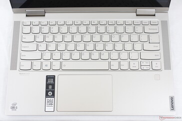 Identical key layout as on the Yoga C940 save for the speaker grilles along the sides