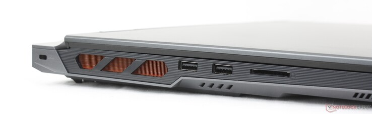 Sol: Kensington kilidi, 2x USB-A 3.2 Gen. 1, SD kart okuyucu