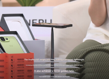 OnePlus 15T canlı tanıtım oturumundan bir ekran görüntüsü (makine çevirisi)