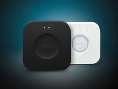 Philips Hue Bridge V2 ve Hue Bridge Pro (resimde) yeni yazılım güncellemeleri alıyor. (Resim kaynağı: Philips Hue)