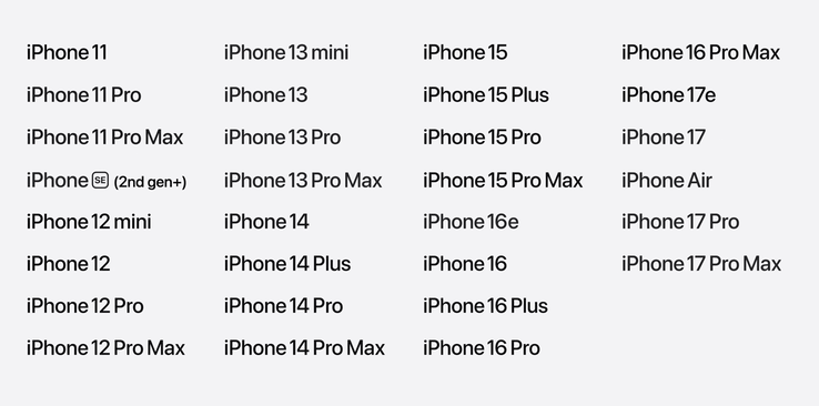 iOS 27, iOS 26 ile uyumlu olan tüm iPhone'larda çalışır.