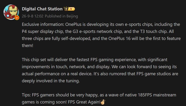 Digital Chat Station'ın üç adet OnePlus'a özel yonga hakkındaki raporu (makine çevirisi)