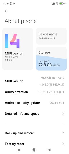 Yazılım Xiaomi Redmi Note 13 4G