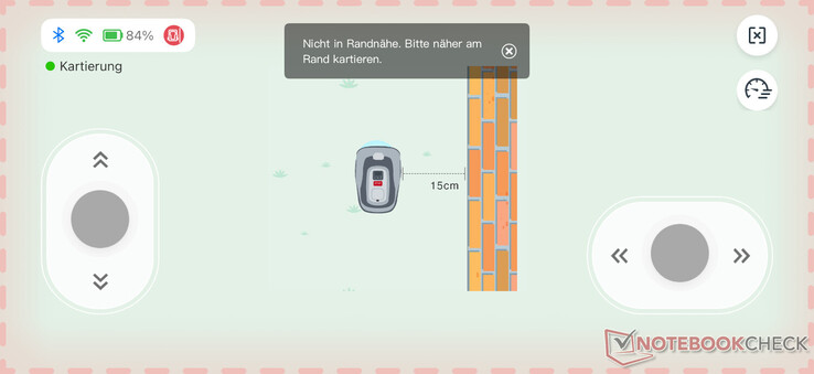 Manuel haritalama kolaydır, ancak açıkça görülebilen bir çim kenarı gerektirir