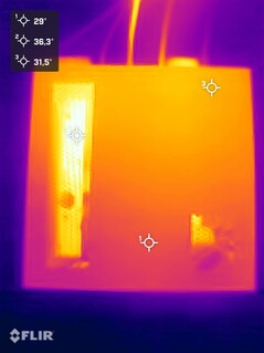 Stres testi sırasında Minisforum MS-02 Ultra (üst taraf)