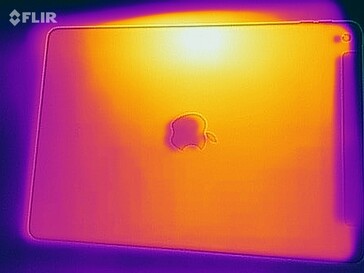 Heatmap of the back of the device under load