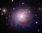 NGC 1275 galaksisini gösteren bir görüntü.