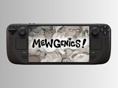 Mewgenics'in logosu ve Steam Deck.