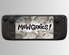 Mewgenics'in logosu ve Steam Deck.