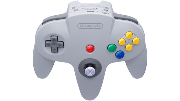 Switch Online Nintendo 64 Kontrol Cihazı, orijinal N64 kontrol cihazının boyut olarak bir kopyasıdır.