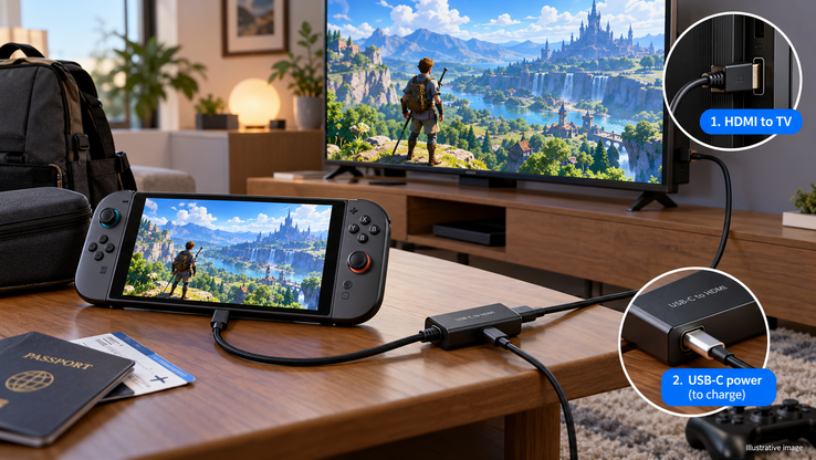 TV'ye bağlı Nintendo Switch