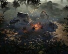 Wartales'teki bir kampı ve paralı askerleri gösteren bir görüntü.