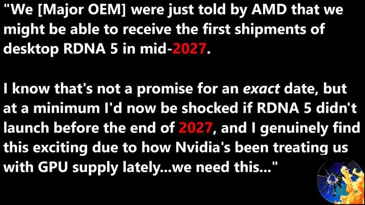 RDNA 5 masaüstü GPU’ları 2027’de piyasaya sürülebilir.
