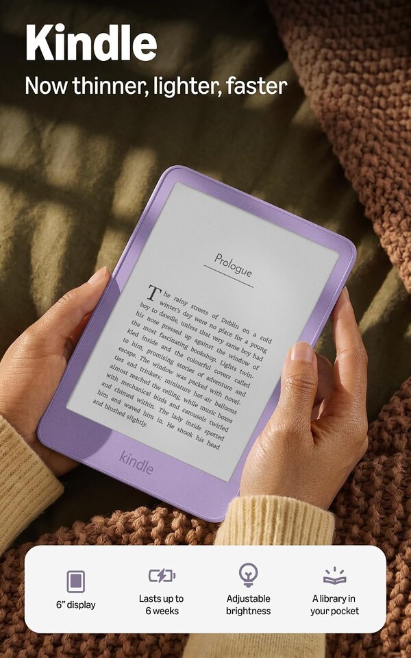 Yeni Kindle e-okuyucuların ekranı çerçeveyle aynı hizadadır.