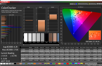 CalMAN: Colorchecker - calibrated (noticeable improvements only with white values)