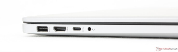 Sol: USB-A (5 Gbps), HDMI 1.4b, USB-C (10 Gbps) w/ DisplayPort 1.4 + Power Delivery 3.1, 3,5 mm kulaklık