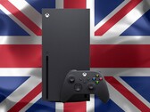 Xbox Series X Birleşik Krallık bayrağı önünde görülüyor
