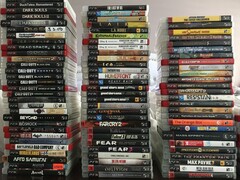 Resimde görülen fiziksel PS3 oyunlarından oluşan bir koleksiyon