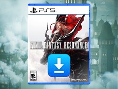 İndirme simgesiyle gösterilen Final Fantasy 7 Revelation PS5 kutusu