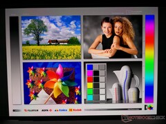 Geniş OLED görüş açıları. Renkler, OLED'in özelliği olan aşırı açılardan gökkuşağı efekti sergiliyor.