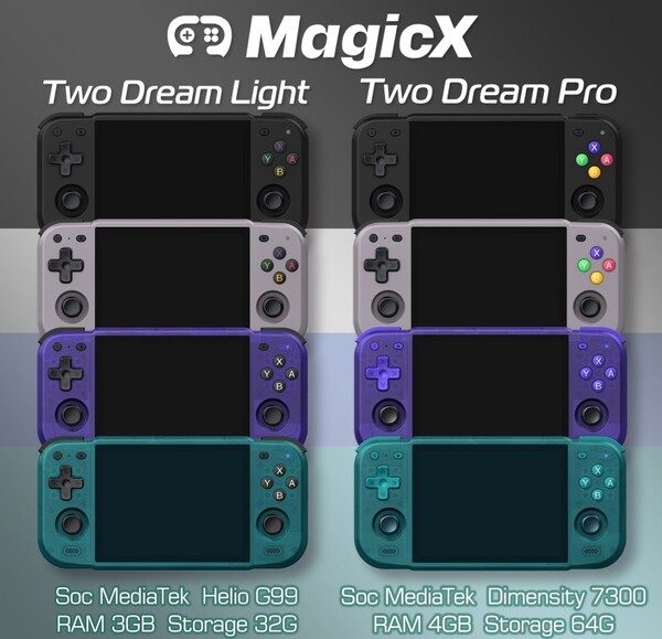 MagicX Two Dream Light ve Two Dream Pro'nun her biri dört renkte satışa sunulacak.