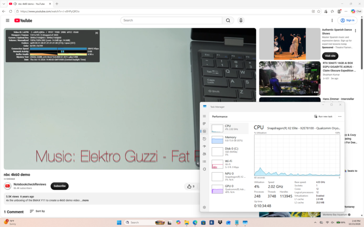 GPU hızlandırmasıyla kusursuz 4K60 video oynatma ve kaydedilen tam sıfır kare kaybı