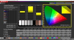CalMAN ColorChecker (profil: Varsayılan, hedef renk uzayı: P3)
