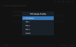 FPS modu için dört farklı profil seçilebilir