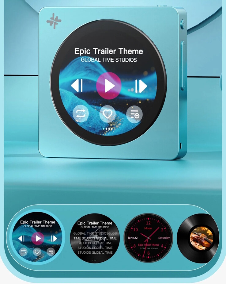 Fiio Snowsky Disc DAP üzerindeki 1,8 inç dairesel dokunmatik ekran çeşitli görünümleri destekler.