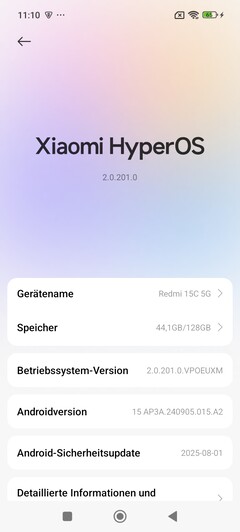 Yazılım: Xiaomi Redmi 15C