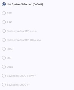 Mevcut Bluetooth ses kodekleri
