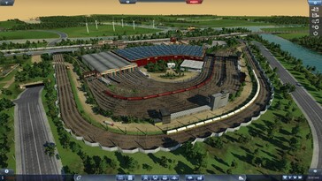 Resimde: Transport Fever oyunundan bir ekran görüntüsü.
