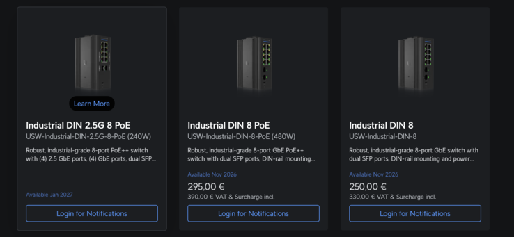 U7 USW switch serisi.
