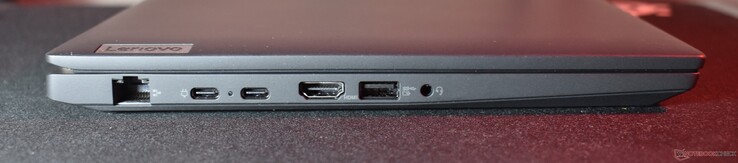 sol: RJ45, USB4, USB C 3.2 Gen 2, HDMI, USB A 3.2 Gen 1, 3,5 mm Ses