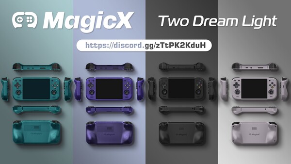MagicX Two Dream Light, dört renk çeşidinin tümü için siyah düğmelere sahiptir.