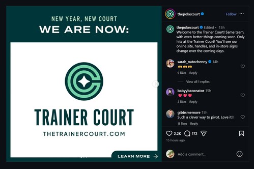 Instagram'da Trainer Court güncellemesi
