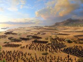 Steam'de şimdi %66 indirimde olan A Total War Saga: Troy'da bir orduyu gösteren bir görsel.