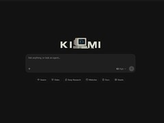 Giriş alanı ve K3 logosu bulunan Kimi web arayüzünün ana ekranı