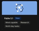 Yeni rozetli Claude Fable 5.1 model kartı