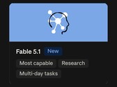 Yeni rozetli Claude Fable 5.1 model kartı