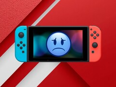 Orijinal Switch konsolu üzgün bir yüz ifadesiyle gösteriliyor
