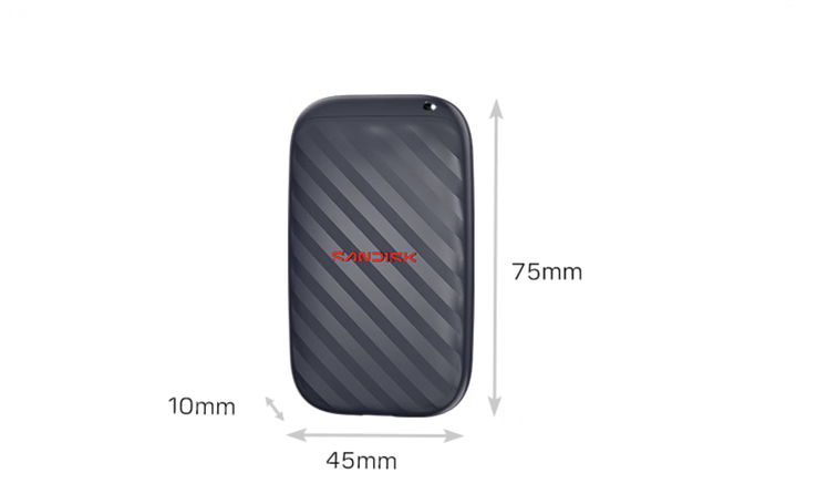 75mm × 45mm × 10mm ölçülerinde ve yalnızca 31.7 gram ağırlığında, dayanıklı ve son derece kompakt bir tasarıma sahiptir.
